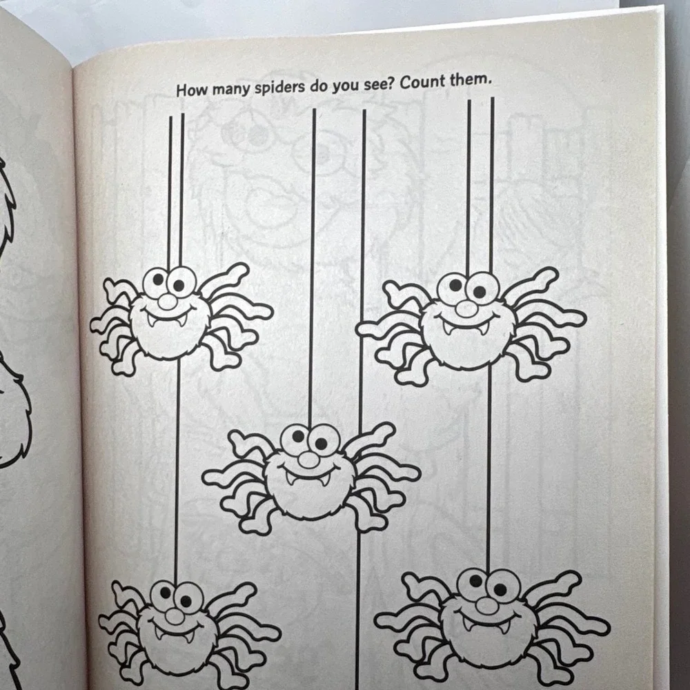Sesame Street Spooky Monsters Halloween Coloring Activity Book Elmo Counting
